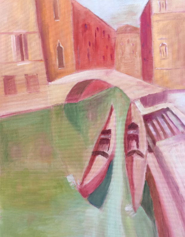 Venise-peinture-huile-Cathy